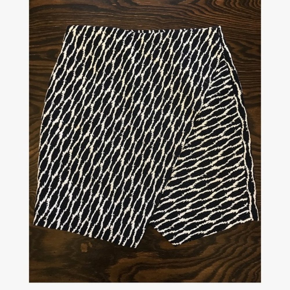Loft Ikat Faux Wrap Asymmetrical Skirt NWT Medium